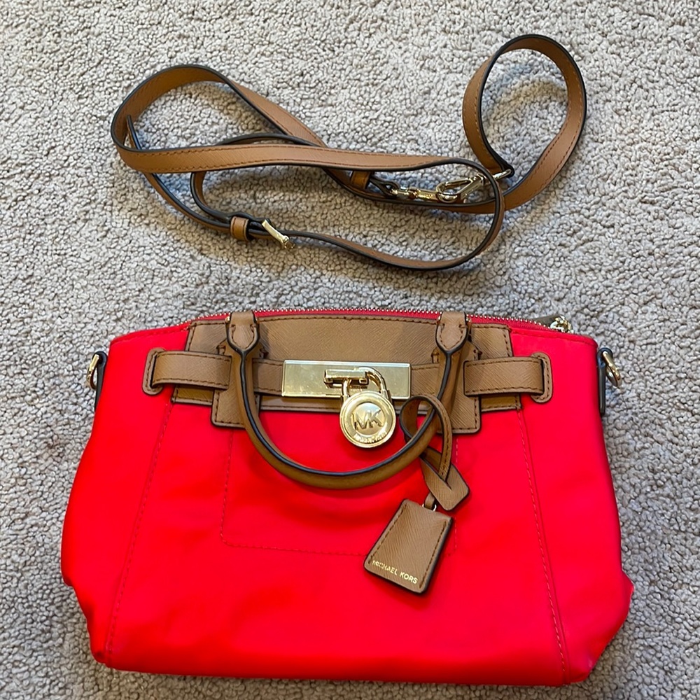 Michael Kors Red Bag with Attachable Strap